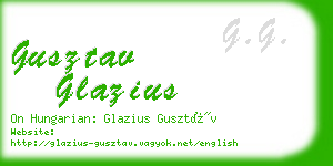 gusztav glazius business card